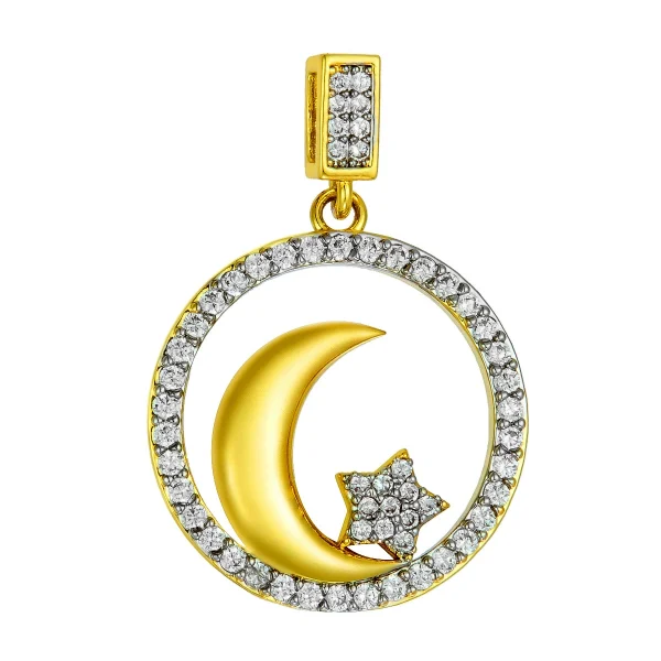 Two-tone zirconium pendant - 图片 2