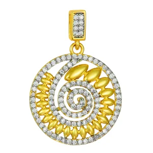 Two-tone zirconium pendant