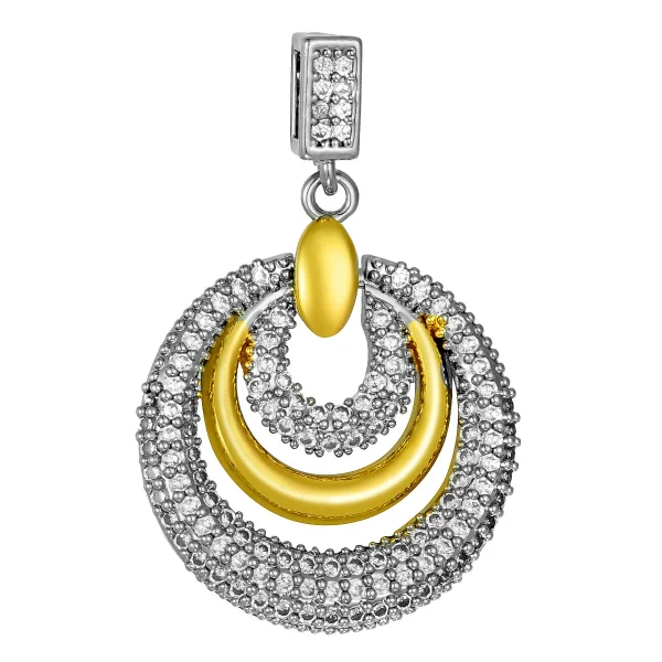 Two-tone zirconium pendant - 图片 4
