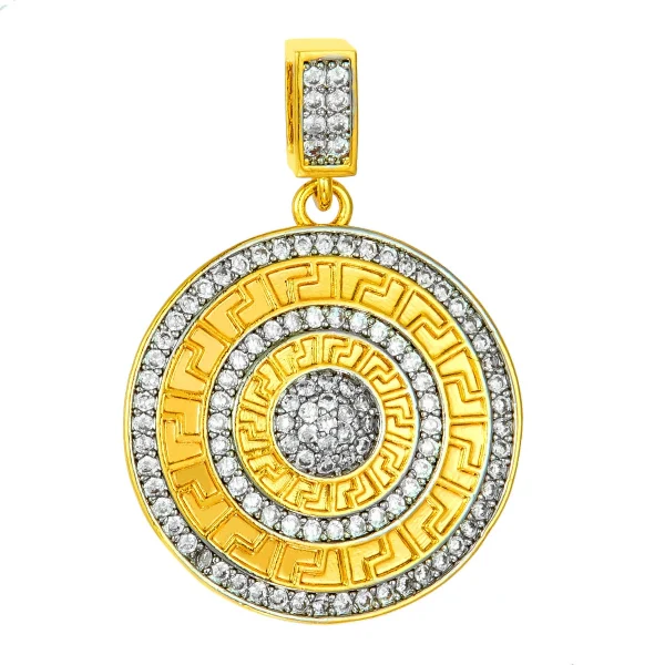 Two-tone zirconium pendant - 图片 3