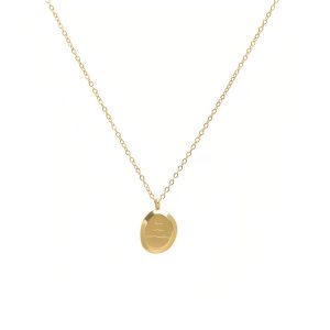 Round brand clavicle chain