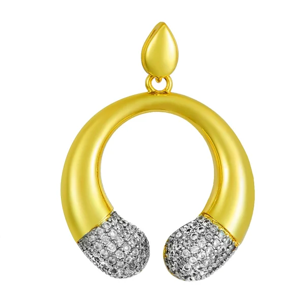 Two-tone zirconium pendant - 图片 6