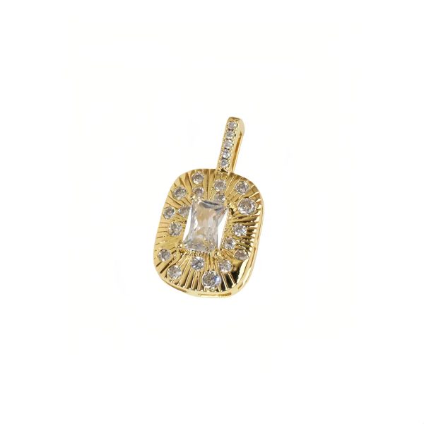 Zirconia Square Pendant