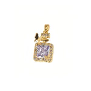 Bow-knot square necklace