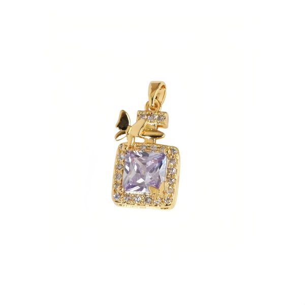 Bow-knot square necklace