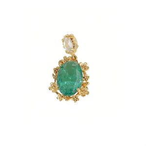 oval emerald necklace