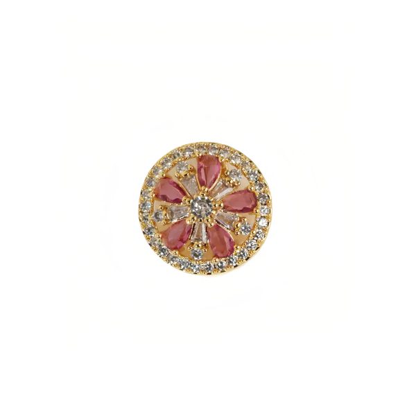 Round petal necklace, colorful zircon pendant sweet style necklace - 图片 5