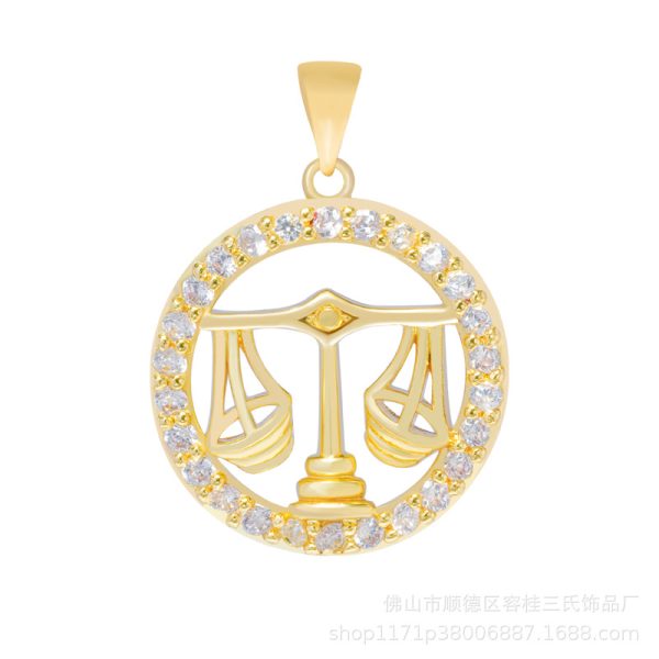 Pisces pendant necklace, 12 constellation pendant necklace men and women birthday jewelry accessories - 图片 5