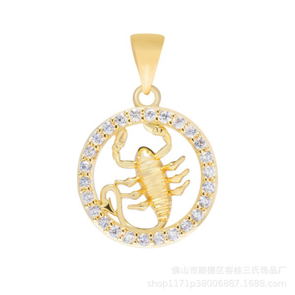 Pisces pendant necklace, 12 constellation pendant necklace men and women birthday jewelry accessories - 图片 7