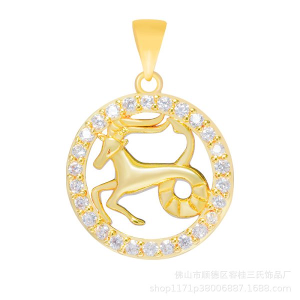 Pisces pendant necklace, 12 constellation pendant necklace men and women birthday jewelry accessories - 图片 3