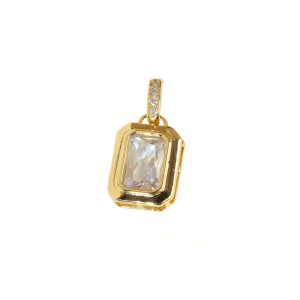 Stainless steel diamond pendant
