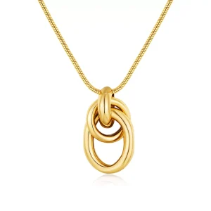 Best-selling gold knot pendant necklace simple popular clavicle chain versatile design jewelry for women