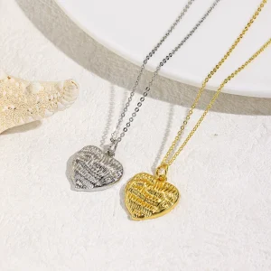 Irregular pattern love necklace pendant temperament simple copper plated 18k color-preserving O-shaped chain female necklace