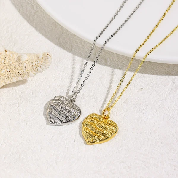 Irregular pattern love necklace pendant temperament simple copper plated 18k color-preserving O-shaped chain female necklace