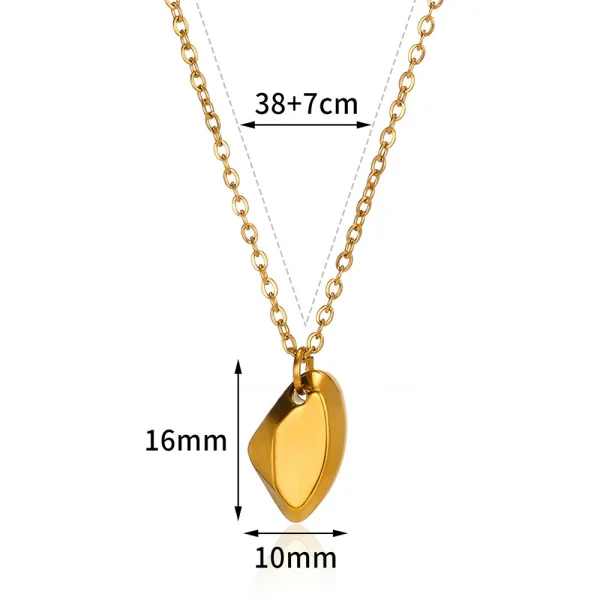 Irregular Geometric Triangle Pendant Necklace