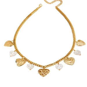 Bomicia love pendant clavicle chain new fashion light luxury peach heart ladies necklace