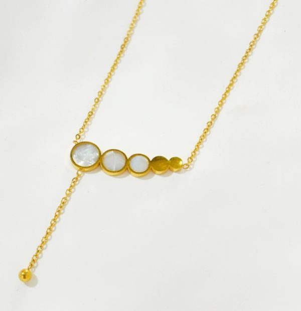 Mother of pearl necklace female steel necklace fashion gold clavicle necklace