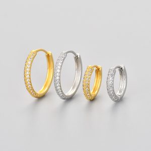 Delicate Micro-Pavé Hoop Earrings