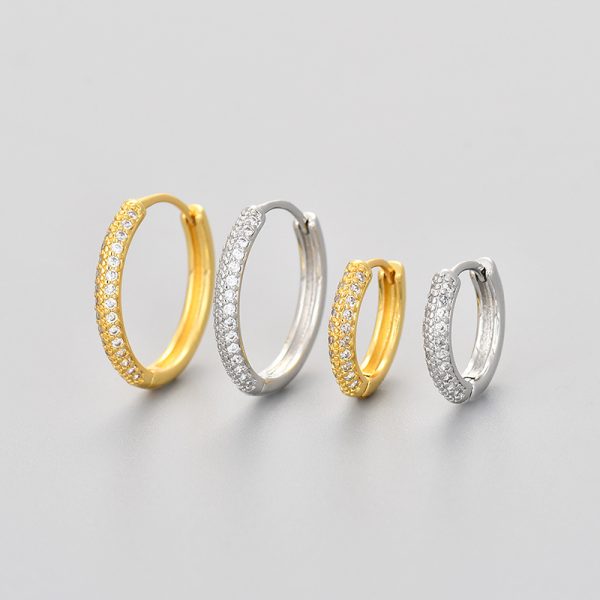 Delicate Micro-Pavé Hoop Earrings