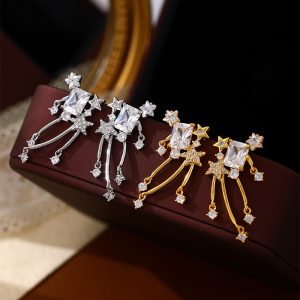 Square Tassel Earrings Firework Earrings