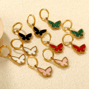 Butterfly earrings gold fashion earrings