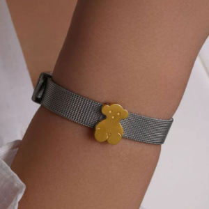 Stainless Steel Mesh Bear Mesh Woven Bracelet Strap Adjustable Fashion Bracelet
