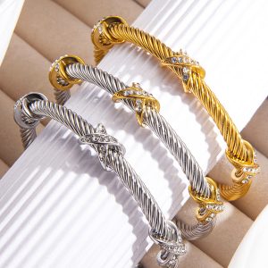 twisted cable cuff bangles