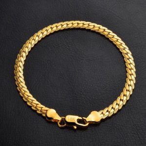 Chunky Gold Cuban Link Chain Bracelet for Men/Women, 18K Gold Plated Miami Cuban Bracelet, Bold Statement Jewelry for Gifts