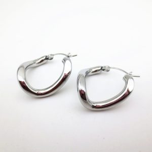 Irregular Heart Hoop Earrings
